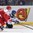 OSTRAVA, CZECH REPUBLIC - MAY 3: Denmark's Mads Boedker #4 and Finland's Janne Pesonen #20 battle for the puck during preliminary round action at the 2015 IIHF Ice Hockey World Championship. (Photo by Richard Wolowicz/HHOF-IIHF Images)

